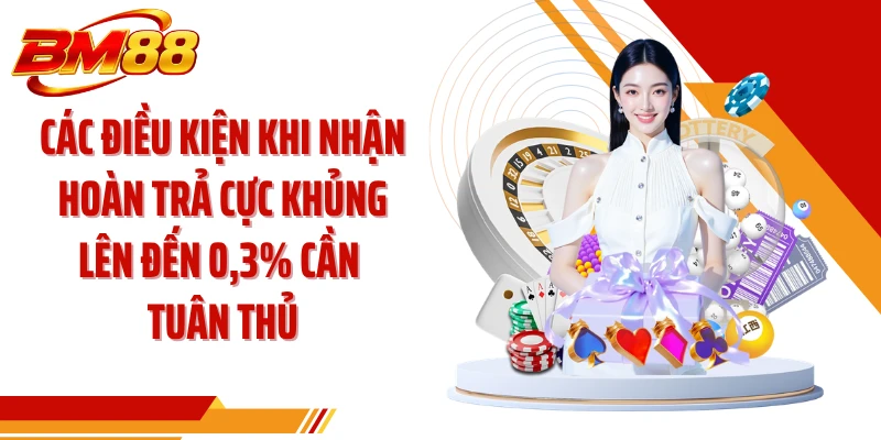 Các điều kiện khi nhận hoàn trả cực khủng lên đến 0,3% cần tuân thủ