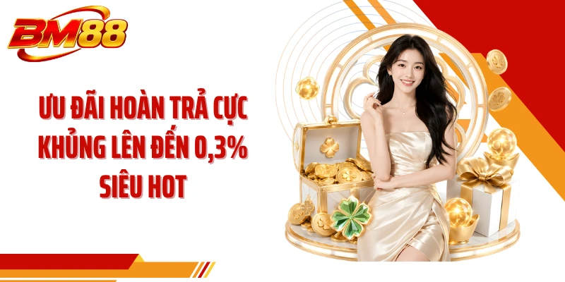Ưu đãi hoàn trả cực khủng lên đến 0,3% siêu hot